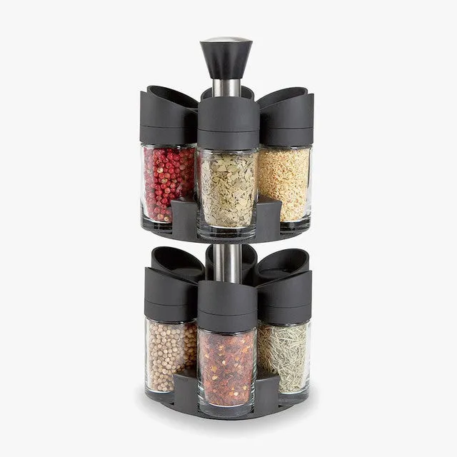 12-Piece Of 100Ml Herb And Spice Carousel Jar Set