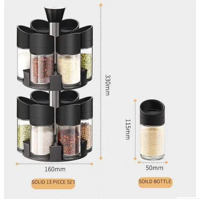 12-Piece Of 100Ml Herb And Spice Carousel Jar Set