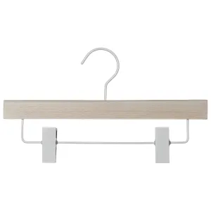 12" White Wooden Skirt or Pant Hanger