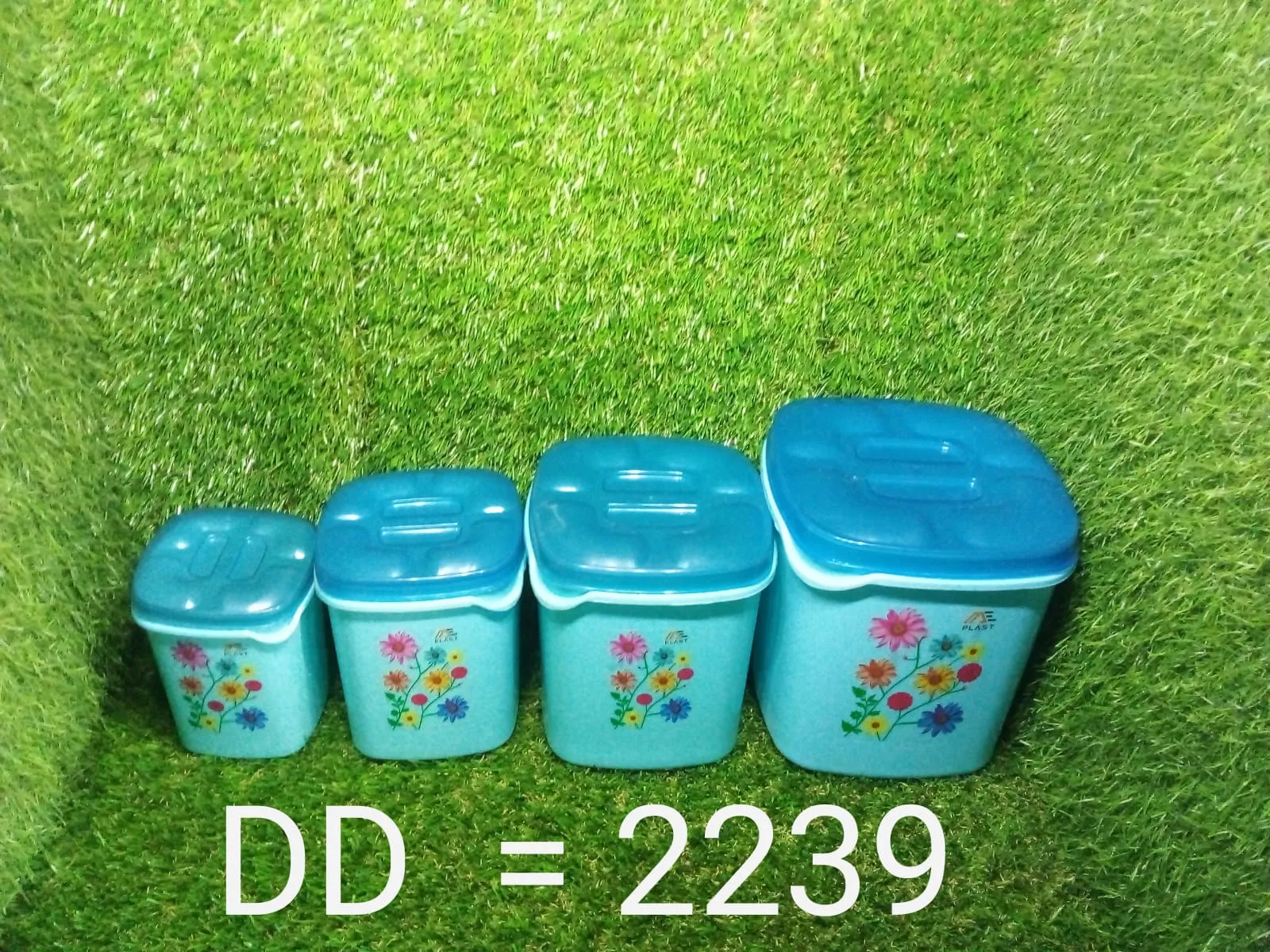 2239 Container Set For Kitchen Storage Airtight & Food Grade Plastic (Pack of 4) (3000ml,1500ml,1000ml,500ml)