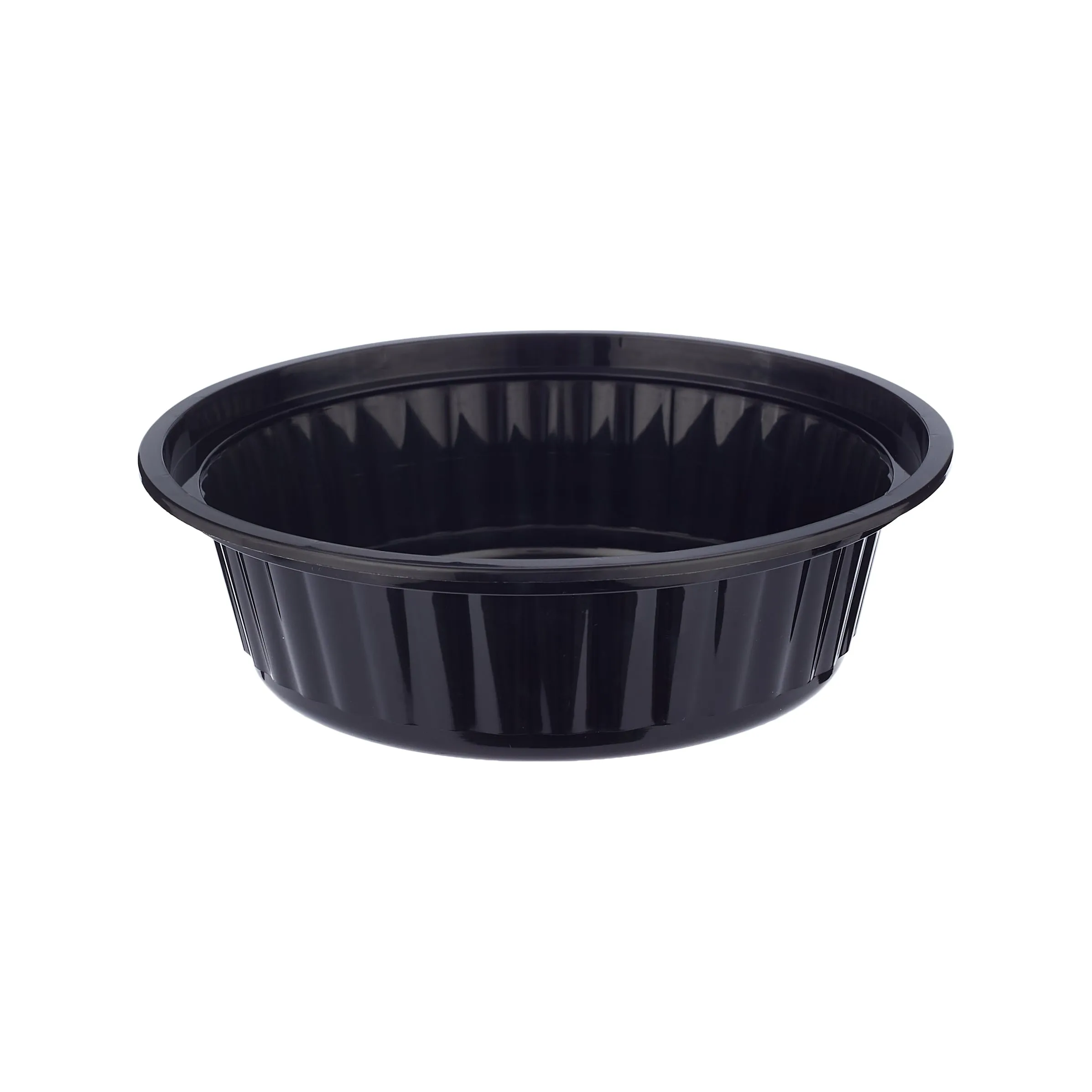 5 Pieces Black Base Round PP Container 16 Oz With Lid