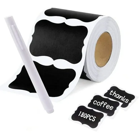 55pc Waterproof Blackboard Label Sticker