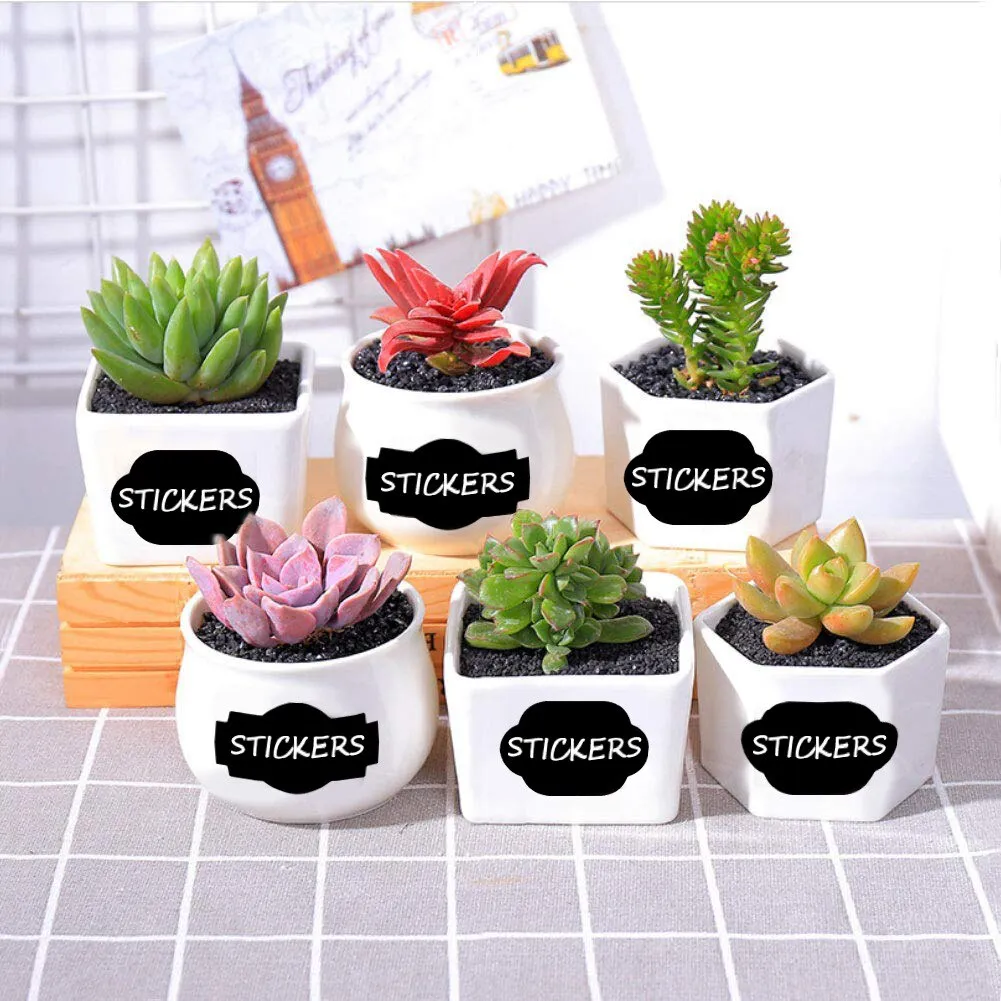 55pc Waterproof Blackboard Label Sticker