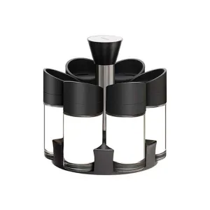 6Pcs Countertop Stainless Steel Swivel Spice Rack PW-687