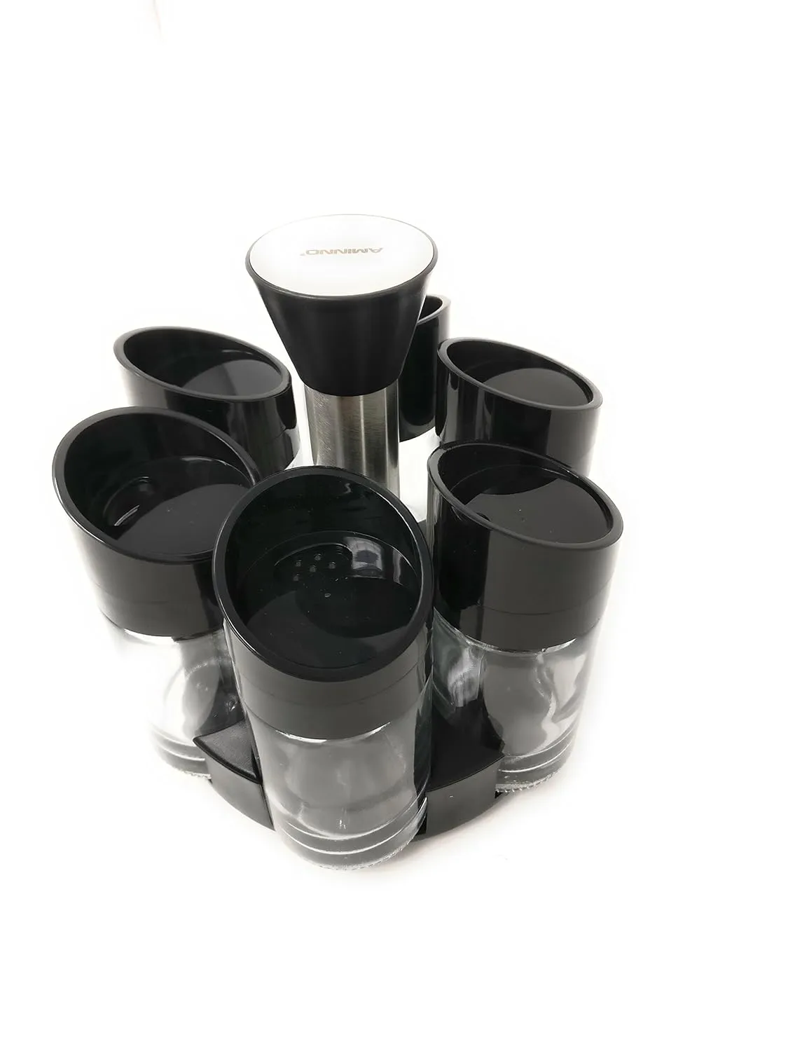 6Pcs Countertop Stainless Steel Swivel Spice Rack PW-687