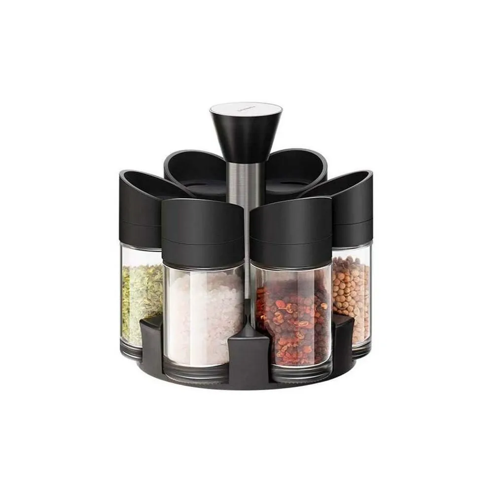 6Pcs Countertop Stainless Steel Swivel Spice Rack PW-687