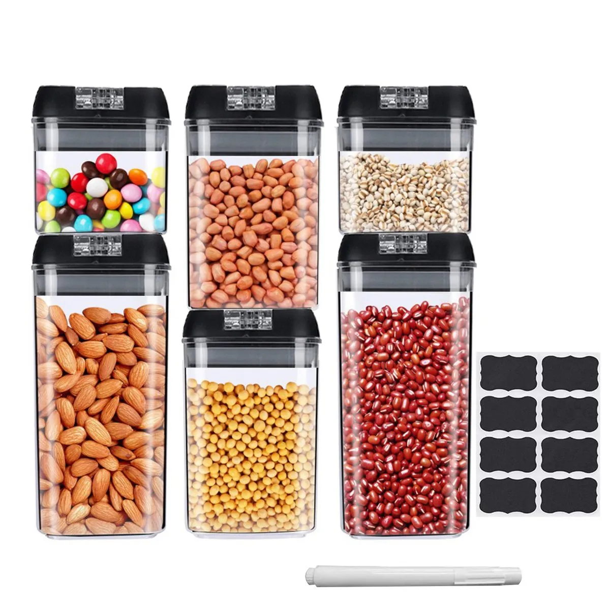 6Pcs Of Bpa-Free Plastic Leak-Proof Kitchen Food Storage Containers Ie-6