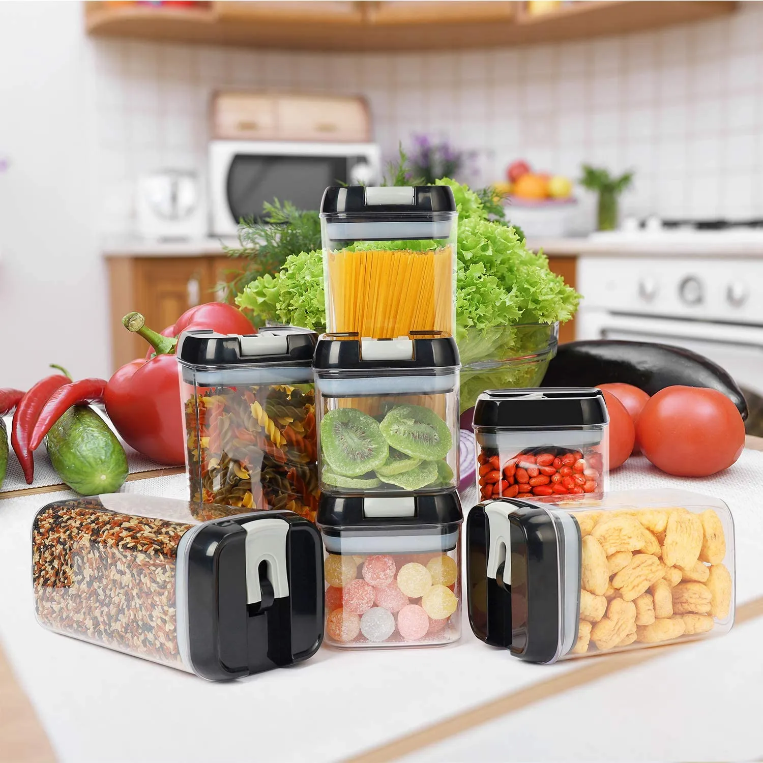 6Pcs Of Bpa-Free Plastic Leak-Proof Kitchen Food Storage Containers Ie-6