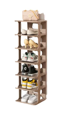 7-Tier Shoe Rack Knock Down | 24.3(L)x26(W)x85.8(H)cm (Color might be different from image)