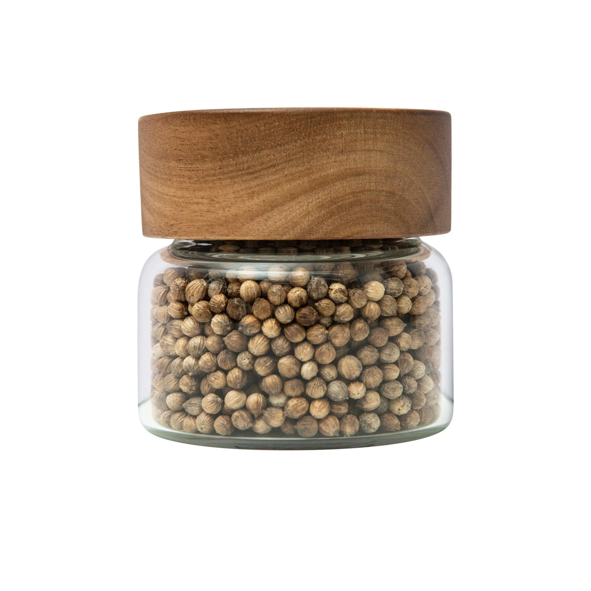 Acacia Wood Glass Jar Small Pantry Organisation Pack