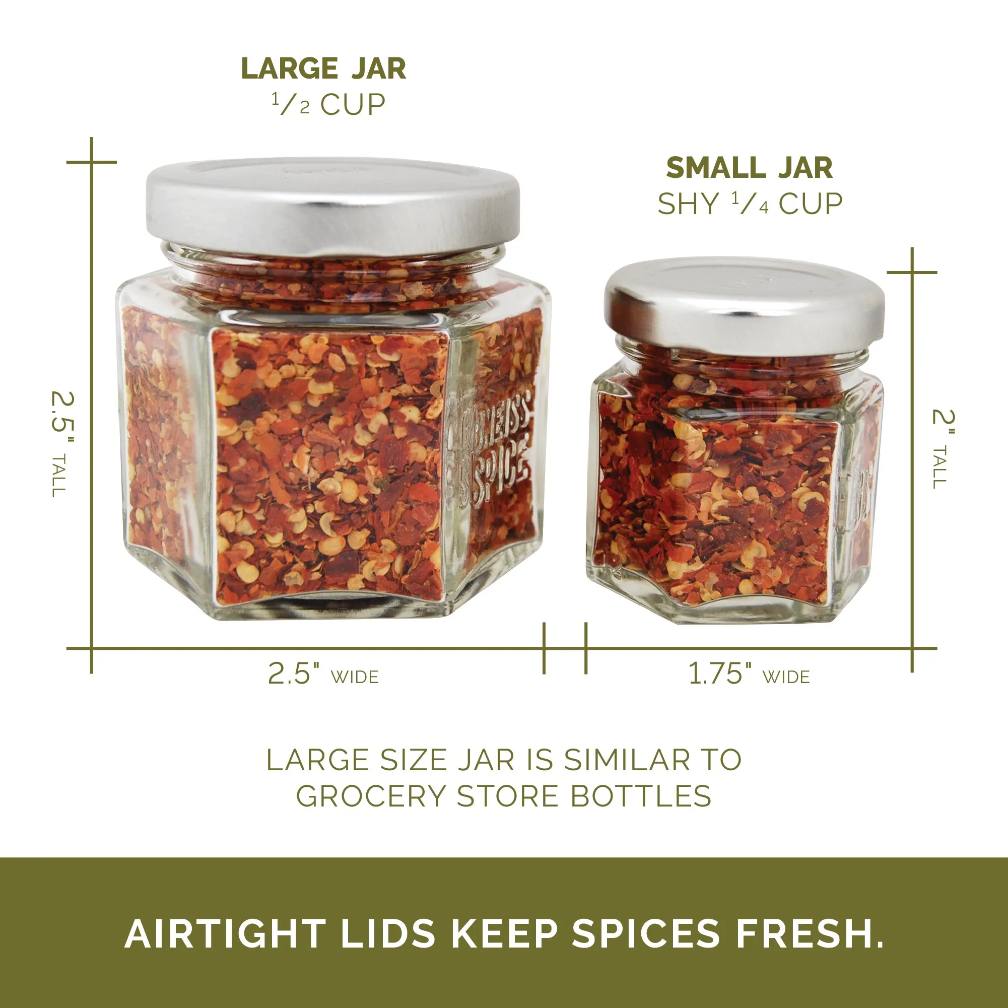 BASICS | 12 Large Magnetic Jars Filled with Organic Spices