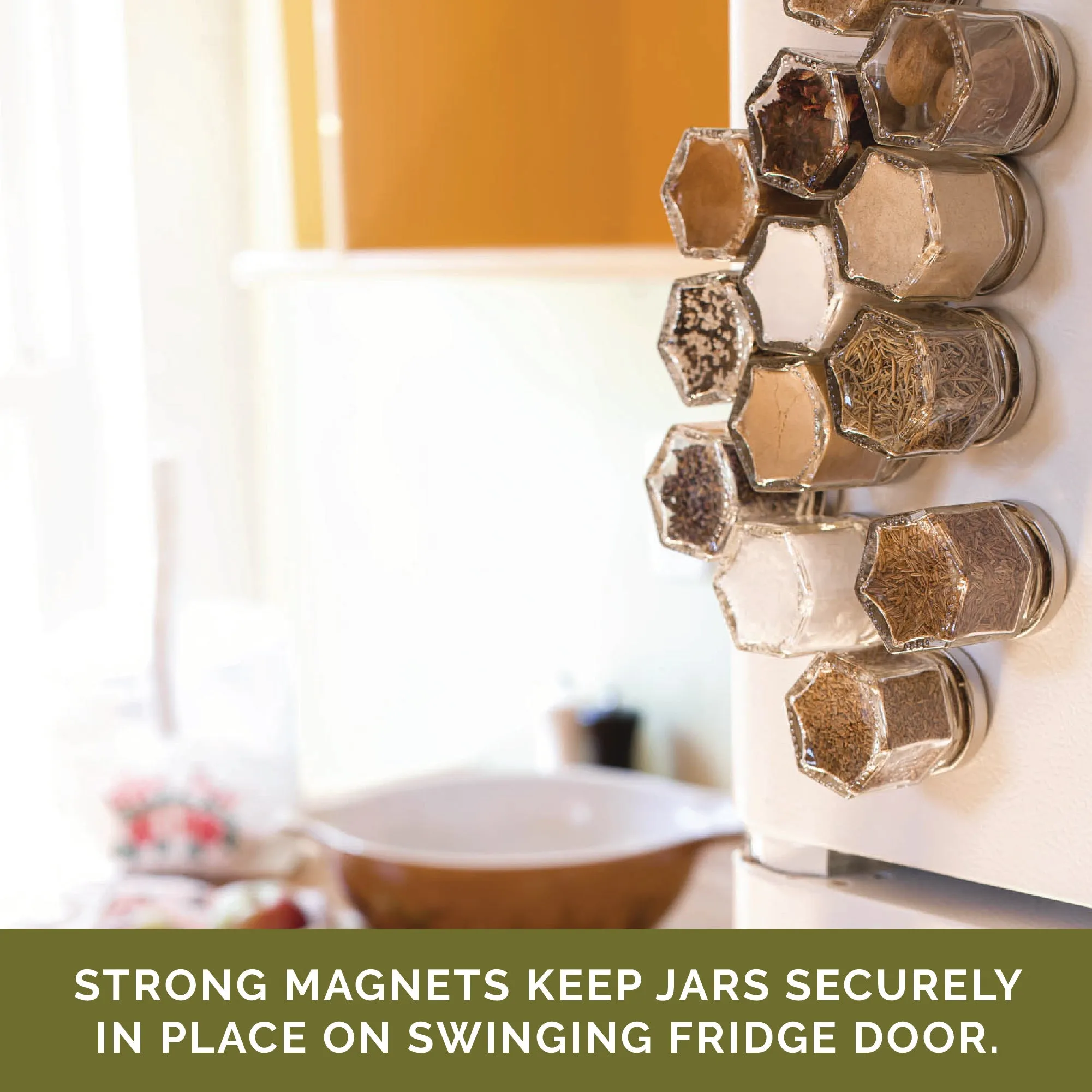 BASICS | 12 Large Magnetic Jars Filled with Organic Spices