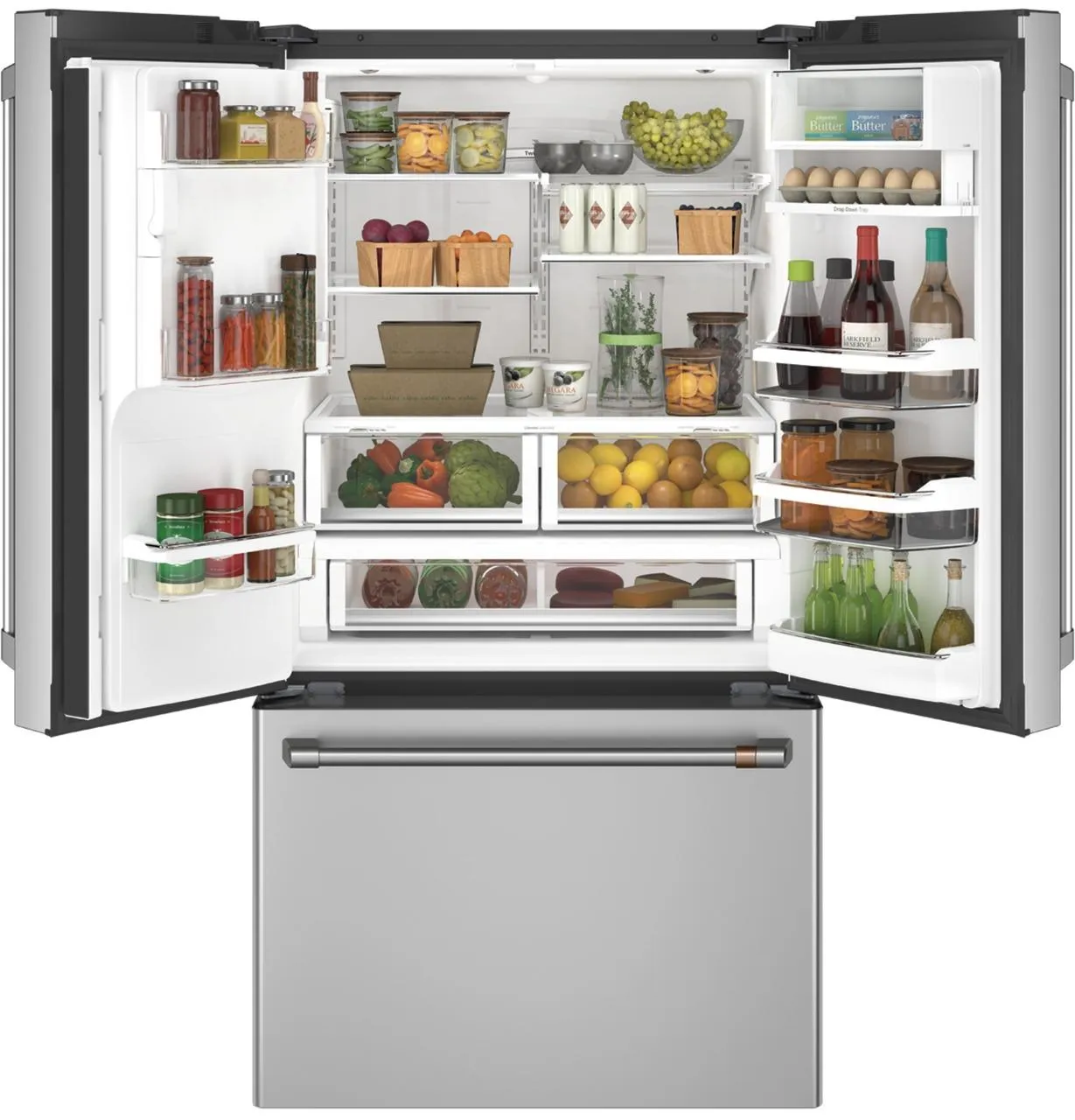 Cafe CFE28TP2MS1 Caf(eback)™ ENERGY STAR® 27.7 Cu. Ft. Smart French-Door Refrigerator with Hot Water Dispenser