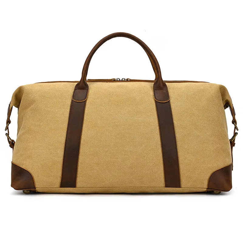 Canvas Weekender Bag Overnight Carryon Duffel Bag