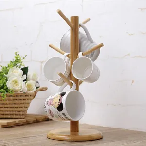 Circle Base Wooden Cup Storage Shelf JL-B03