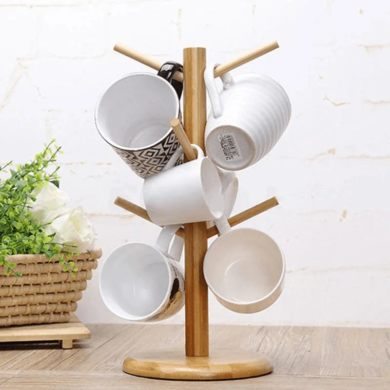 Circle Base Wooden Cup Storage Shelf JL-B03