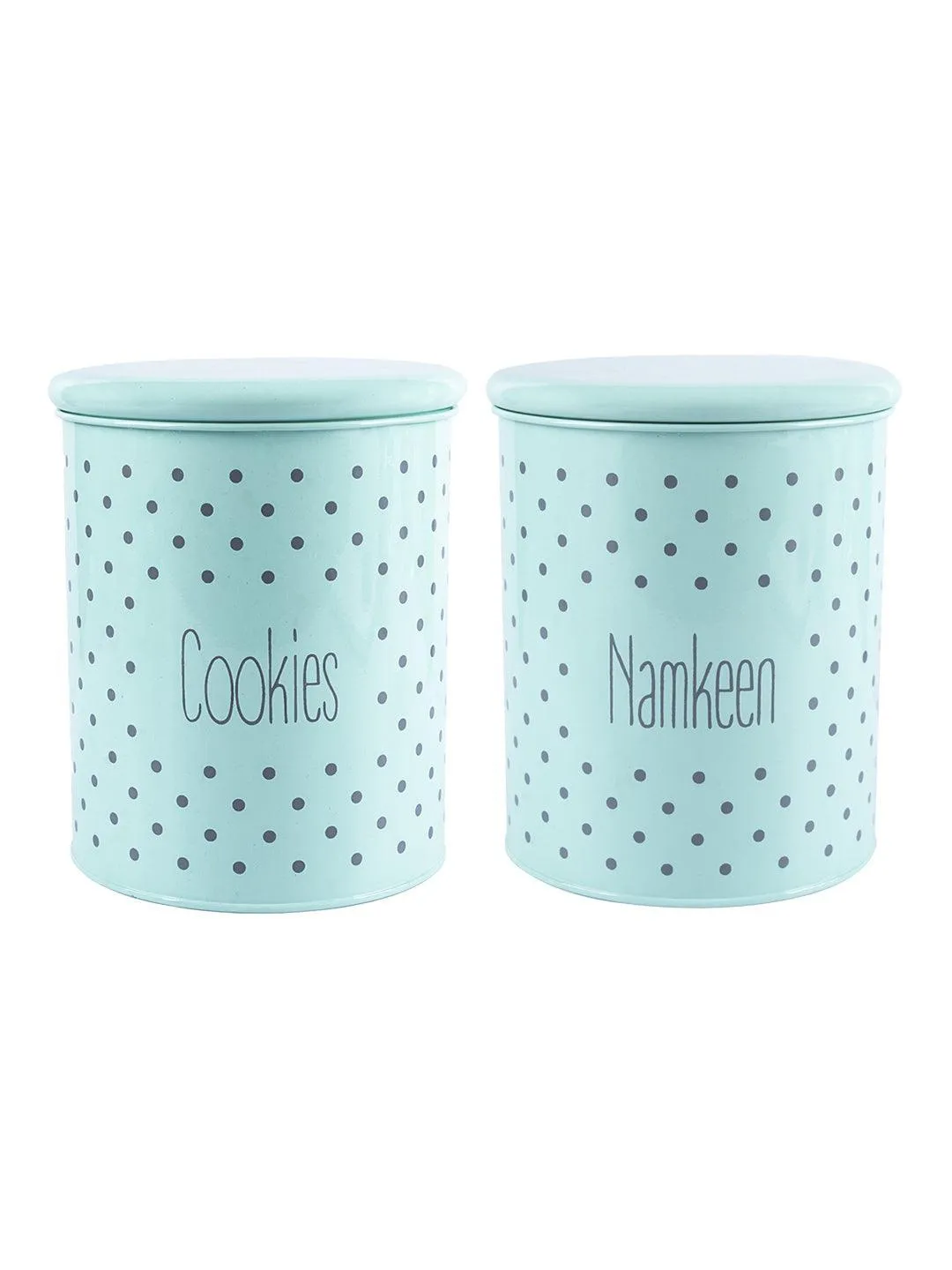 Cookie & Namkeen Jar Set Of 2 ( Green, Each 1700 Ml )