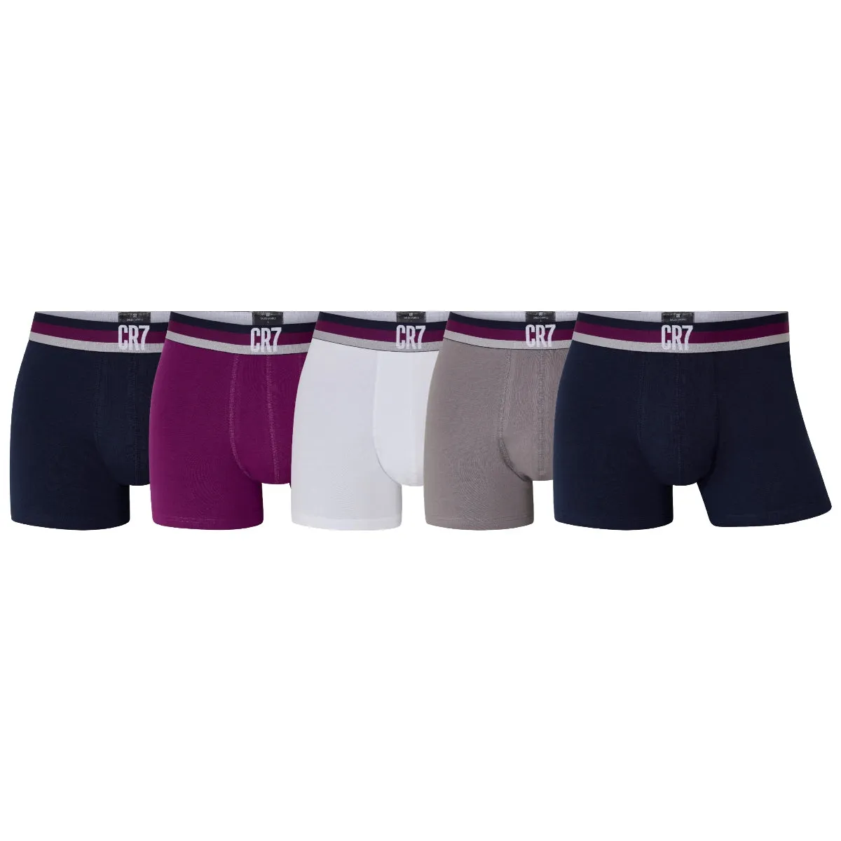 CR7 Men's 5-Pack Cotton Blend Trunks, Travel Bag