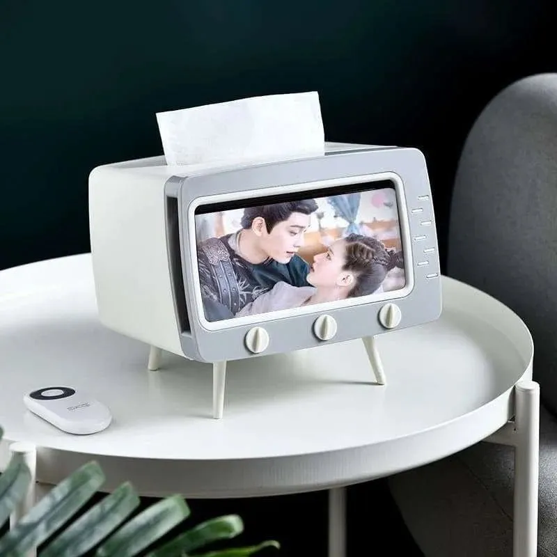 Creative Tissue Boxes Retro Television Phone Holder