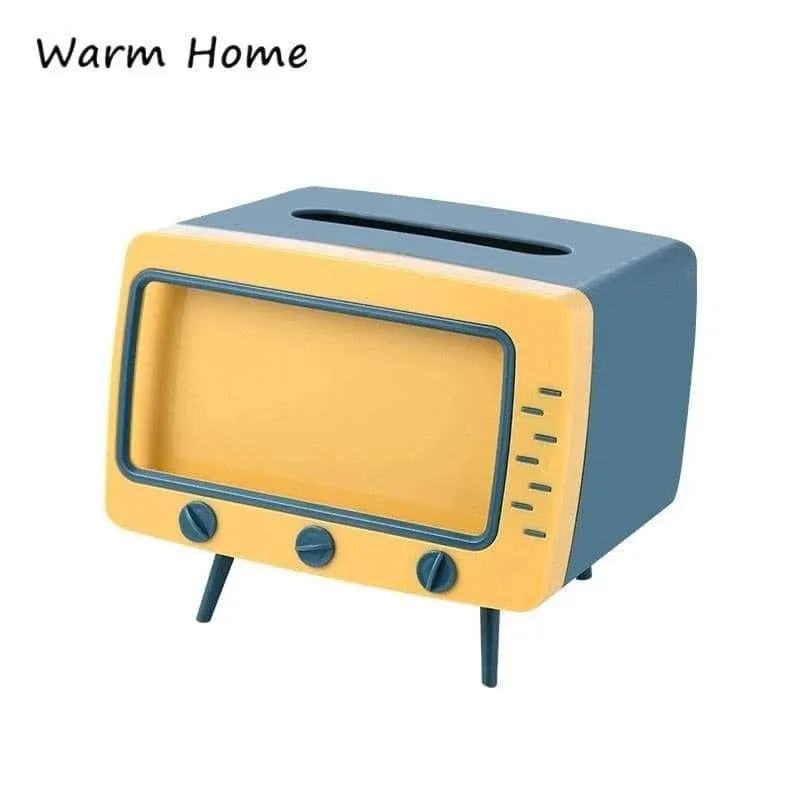 Creative Tissue Boxes Retro Television Phone Holder