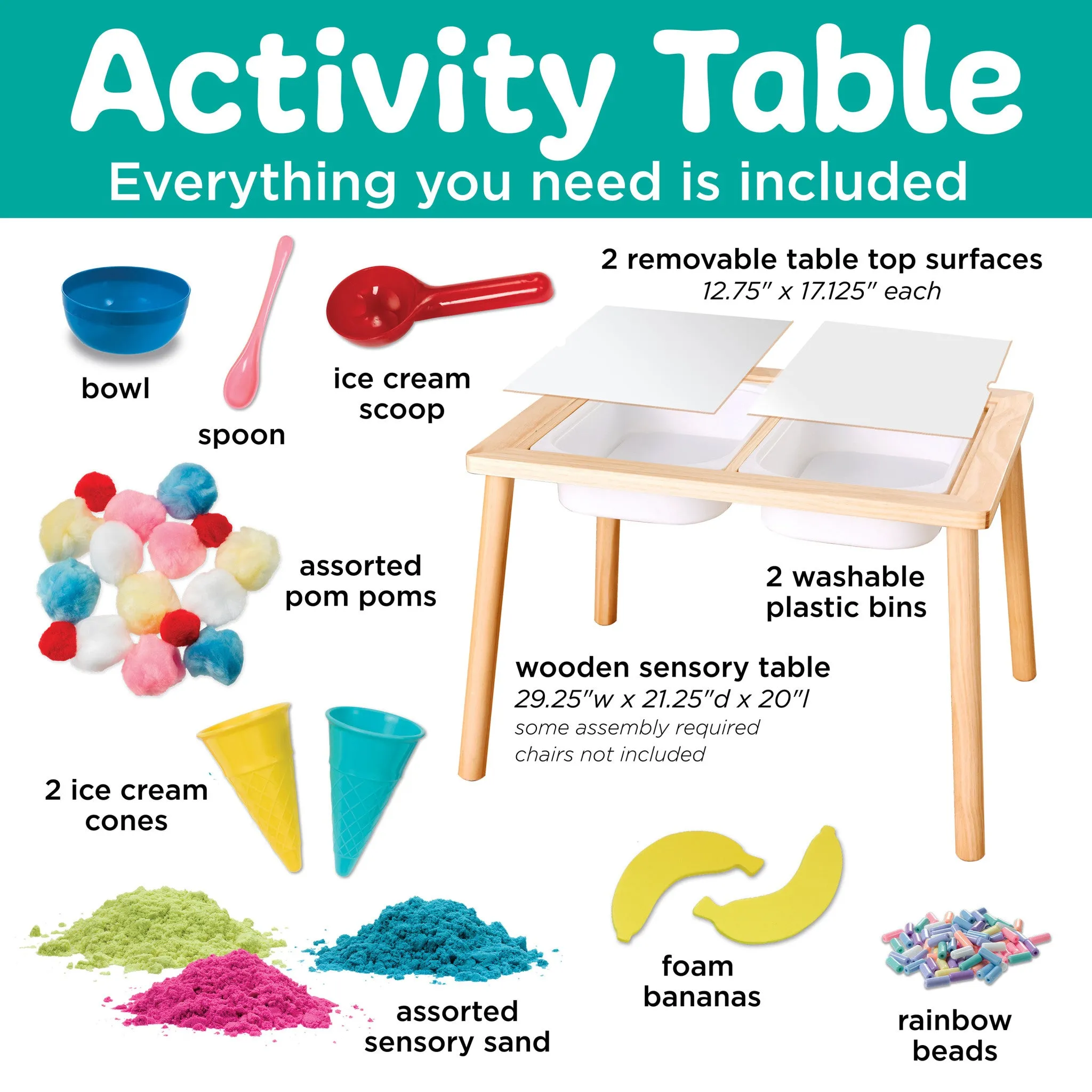 Deluxe Activity Sensory Table with Ice Cream Shop - #6453000