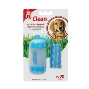 Dogit Clean Waste Bag Dispenser Blue 2 Rolls / 20 Bags