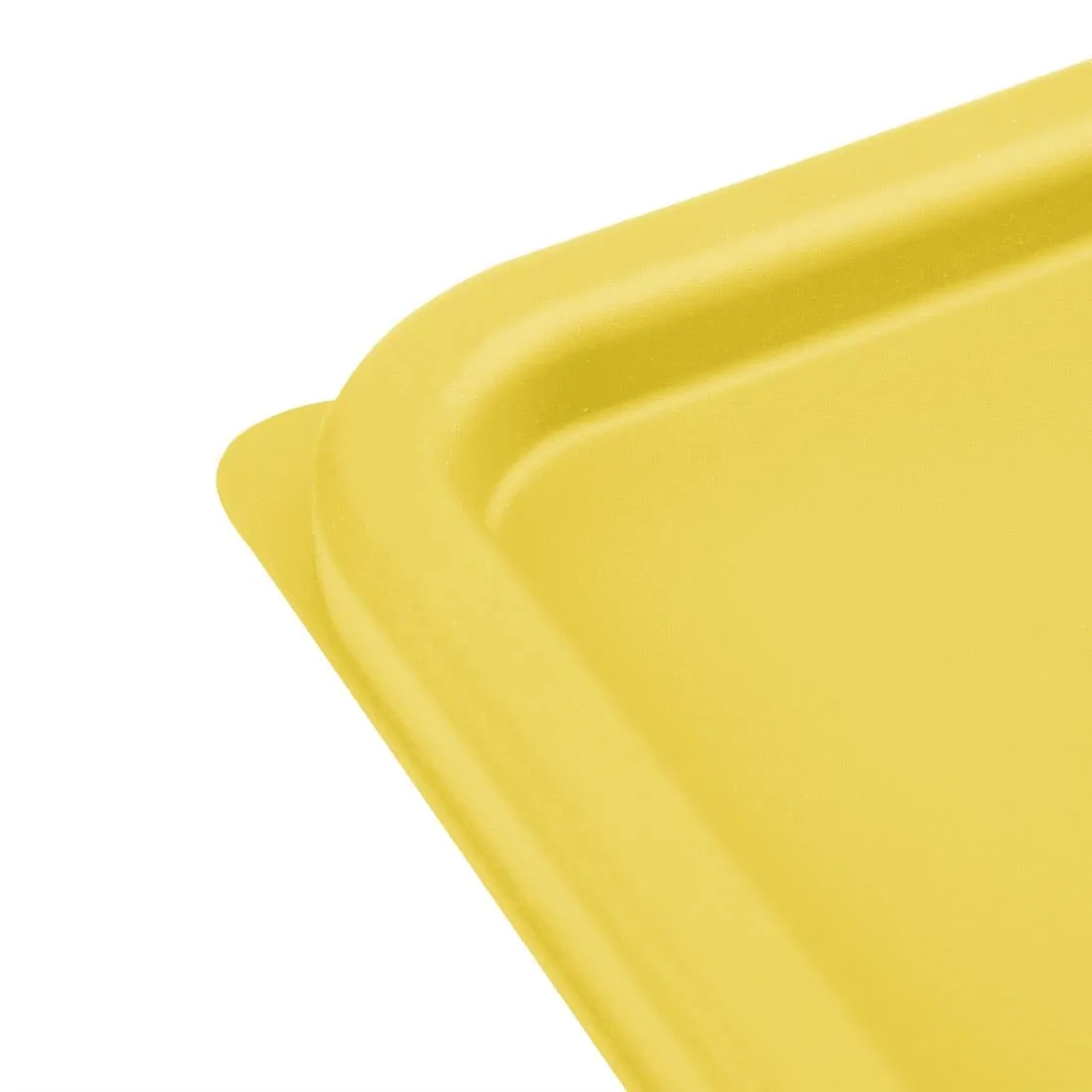 FX137 Hygiplas Square Food Storage Container Lid Yellow Small