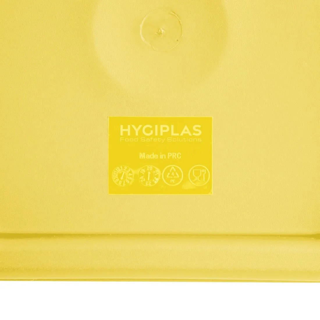 FX137 Hygiplas Square Food Storage Container Lid Yellow Small