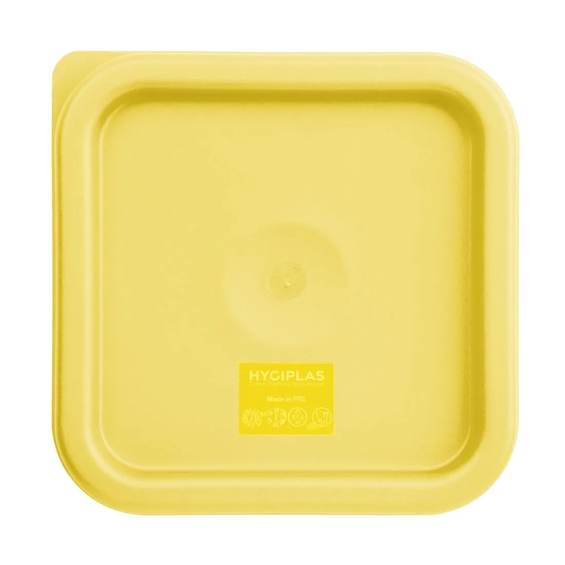 FX137 Hygiplas Square Food Storage Container Lid Yellow Small