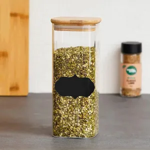 Glass Jar with Bamboo Air Tight LID | 1L