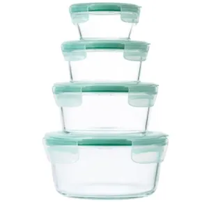 Good Grips 8-Piece Smart Seal Glass Round Container Set