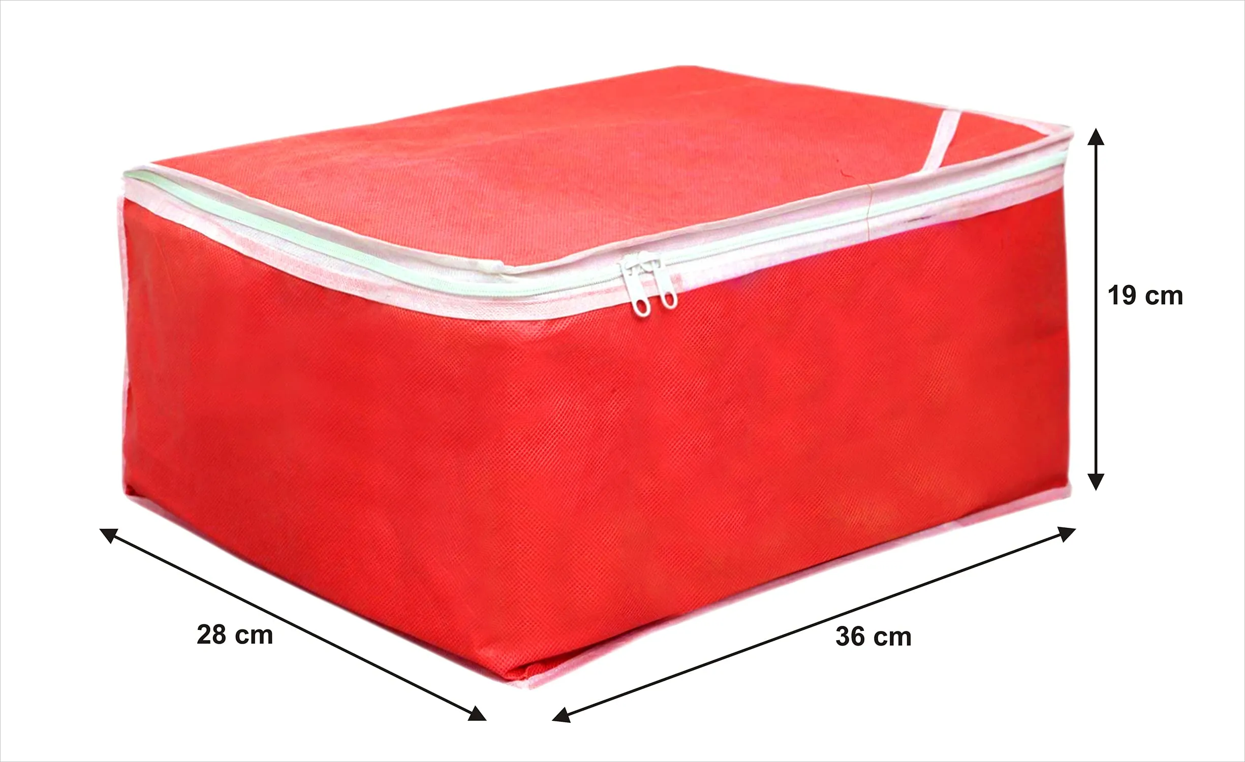 Heart Home Non Woven Petticoat Cover Wardrobe Organiser Clothes Storage Bag-Pack of 2 (Red)-HS_38_HEARTH21687