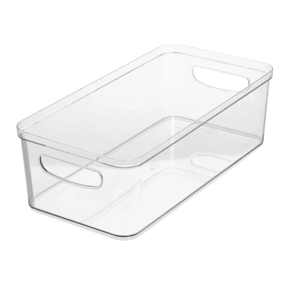 iDesign Crisp 8 x 16 x 5 Bin made with 100% Recycled Clear Plastic