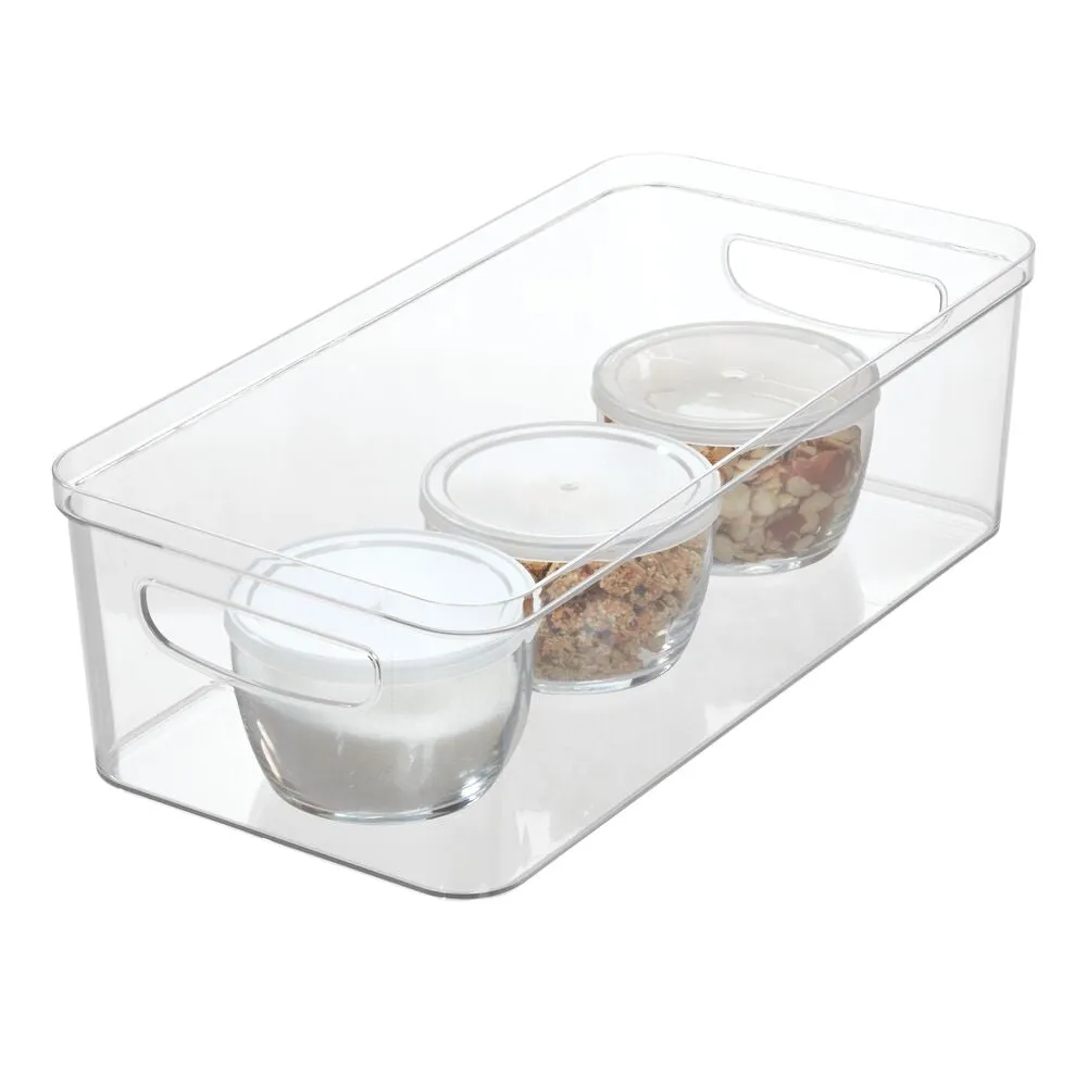 iDesign Crisp 8 x 16 x 5 Bin made with 100% Recycled Clear Plastic