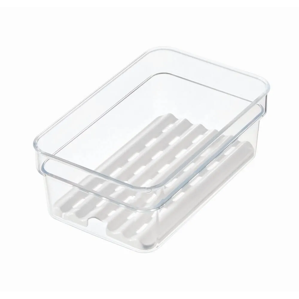 iDesign Fridge Container with Insert Tray Medium Short