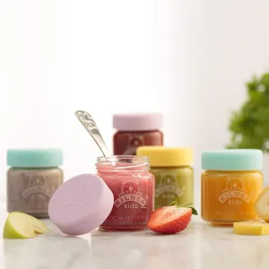 Kids Glass Jars with Silicone Lid | Set of 6 | 190 ML