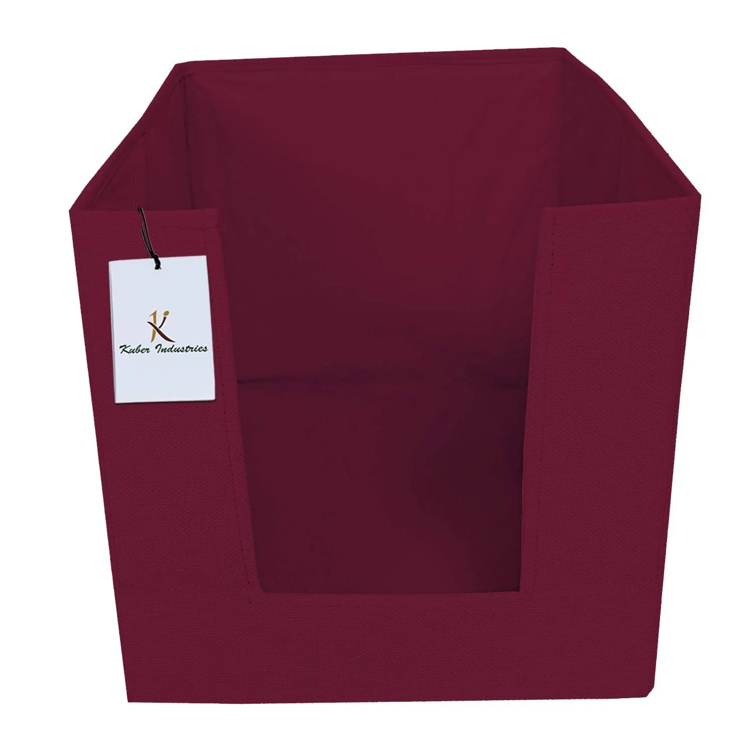 Kuber Industries 2 Piece Non Woven Shirt Stacker Wardrobe Organizer Set, Maroon-CTKTC031841