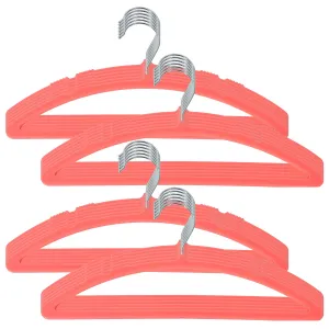 Kuber Industries 24 Pieces Non-Slip, Space Saving Plastic Closet Baby Hanger for Laundry & Everyday Use (Pink)-HS43KUBMART25733,HS43KUBMART025733