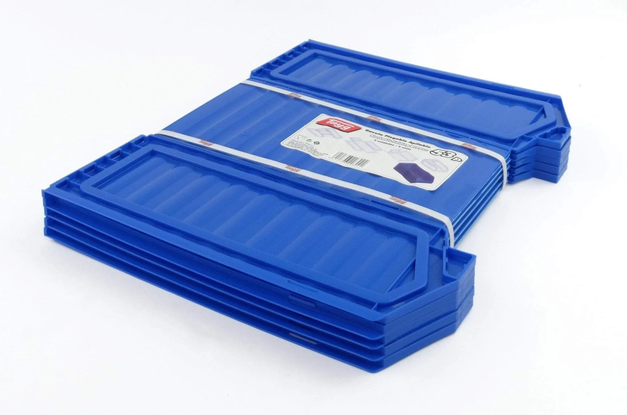 Large Collapsible Plastic Storage Bins (Pack of 5)