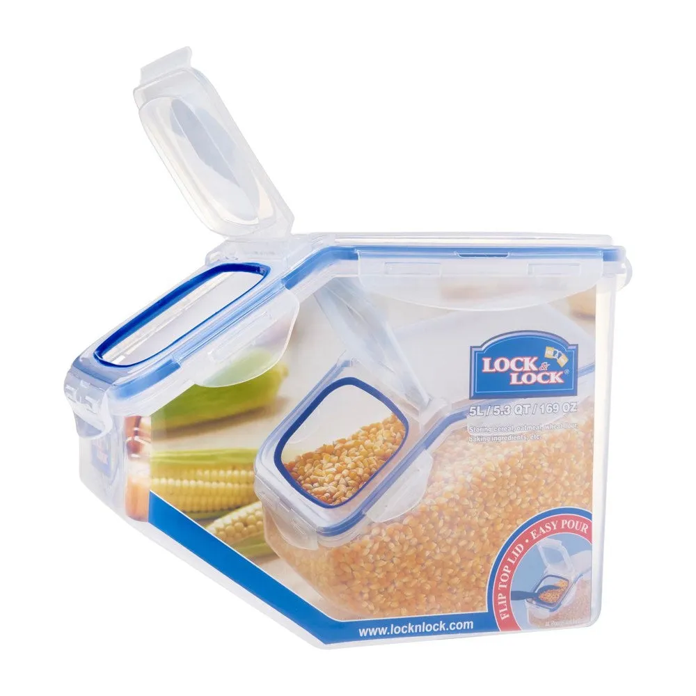 Lock & Lock Airtight Dry Food Storage Container With Flip Cover 5L