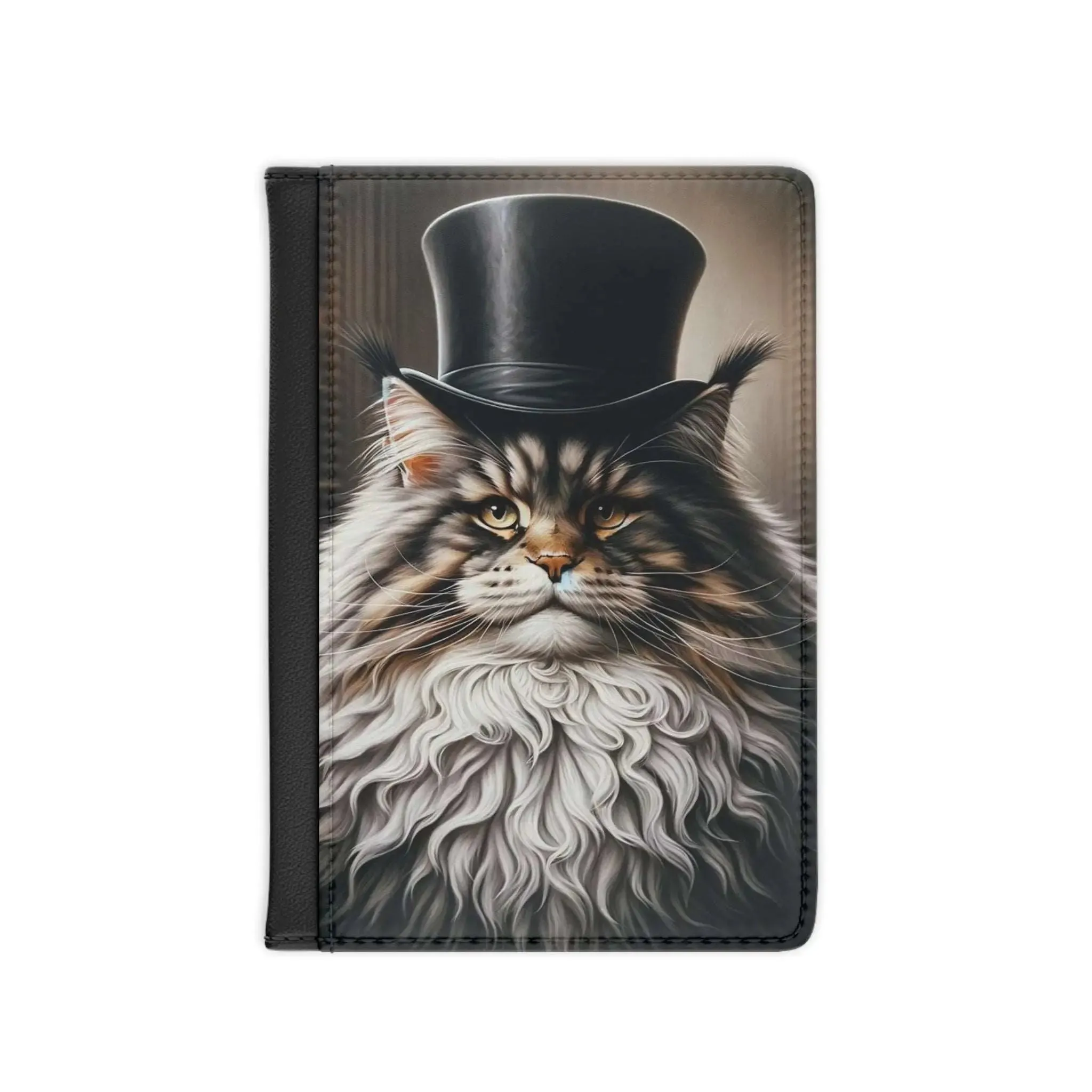 Maine Coon Cat in a Top Hat - Passport Cover