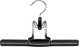 Only Hangers Super Grippy 10" Clamp Pant Hanger Set of 6, Black