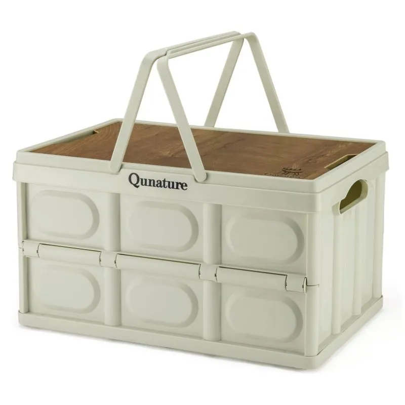 Qunature 55L Collapsible Storage Bin with Lid and Handle