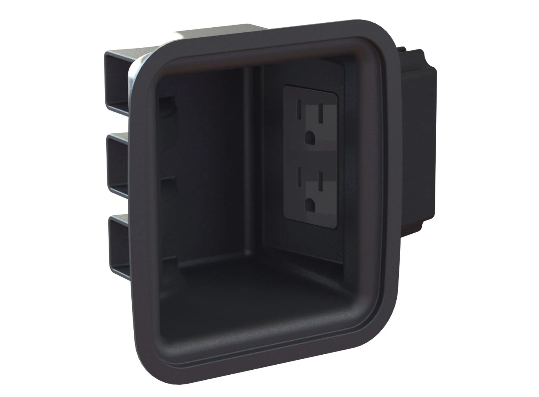 Recessed Power Outlet with Low Voltage In-Wall Cable Routing Compatible with Peerless-AV® SAX762PU and SAX772PU mounts