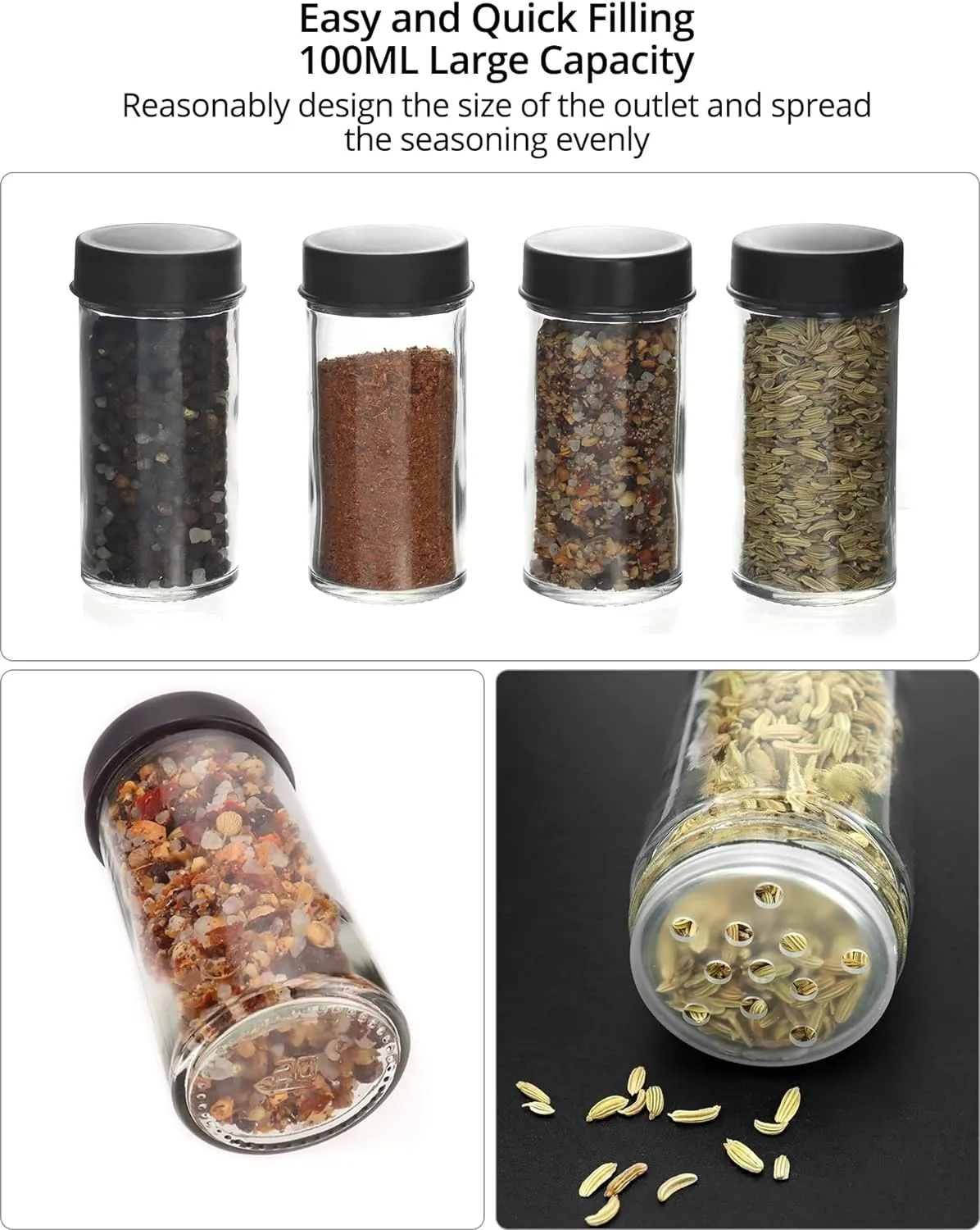 Rotating 18 Piece Spice Jar Organizer