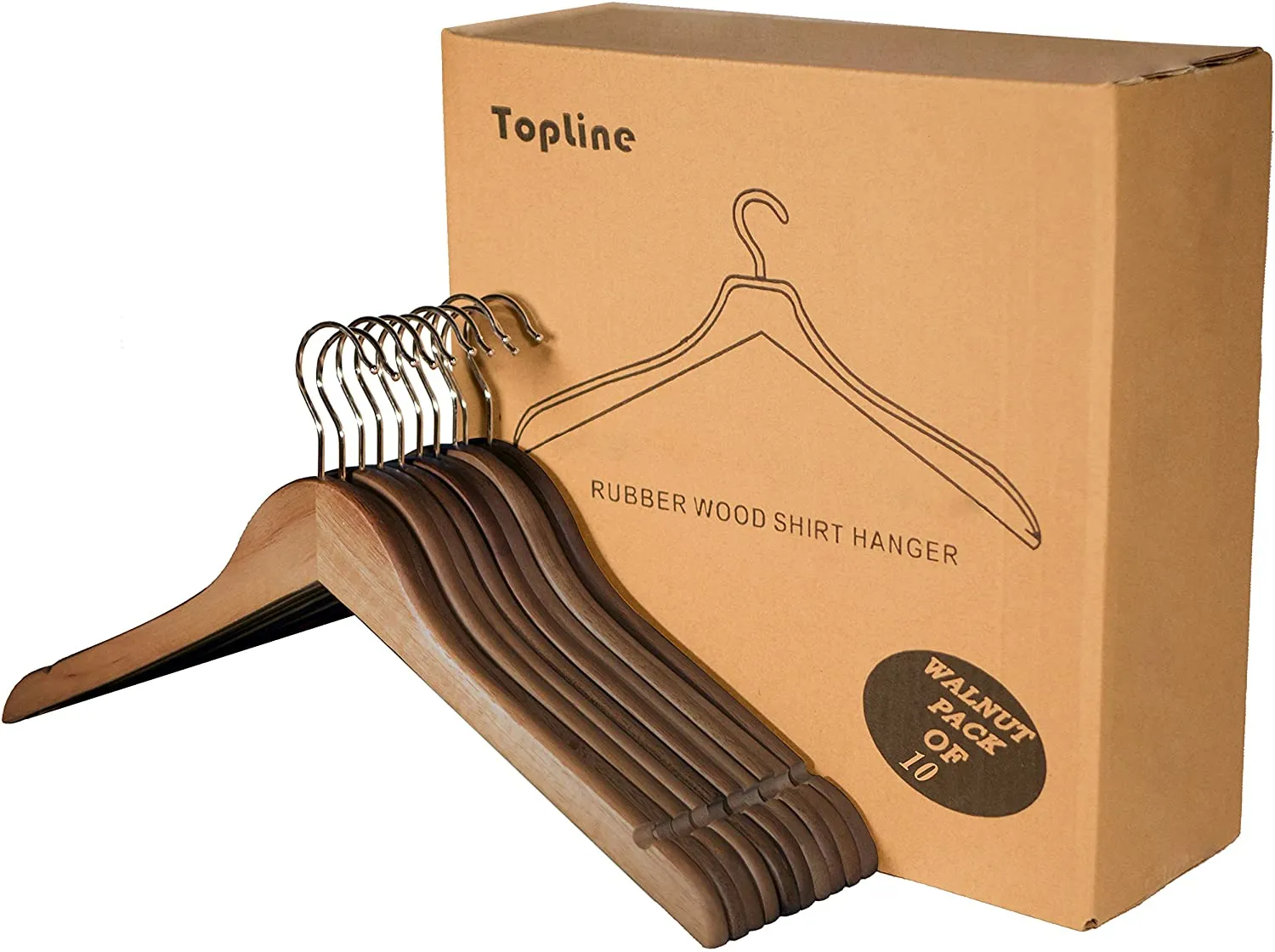 Shirt Hangers with Curved Notches