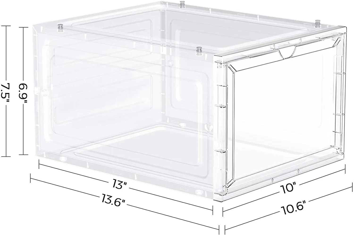 Shoe Boxes, Clear Shoe Organizers, Set of 12