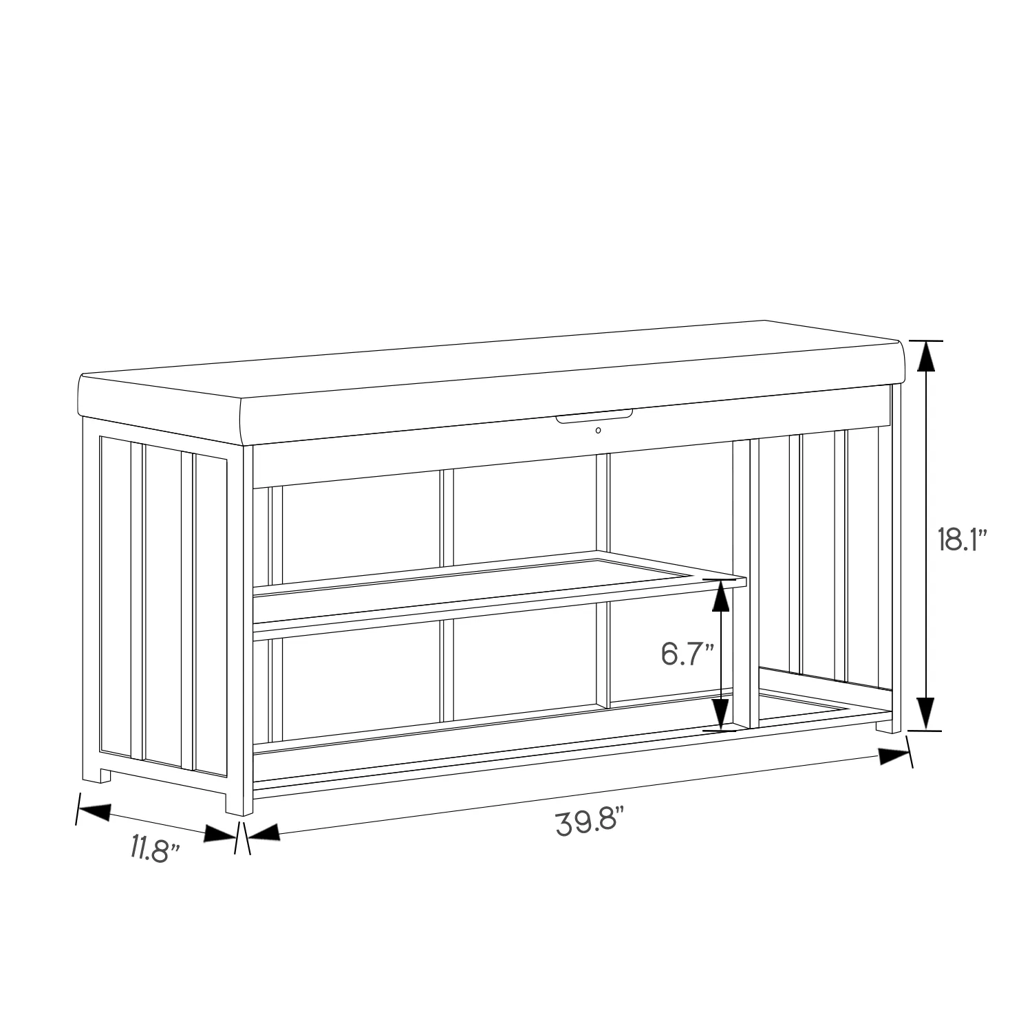 Shoe Rack Organizer Cabinet - Changing Bench - with Upholstered Flip-Open Storage - with Boots Compartment - 2 Tier - Brown