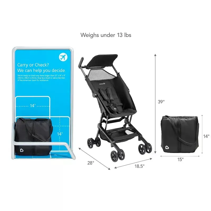 Sparrow Ultra Compact Travel Stroller - Black (See Details)