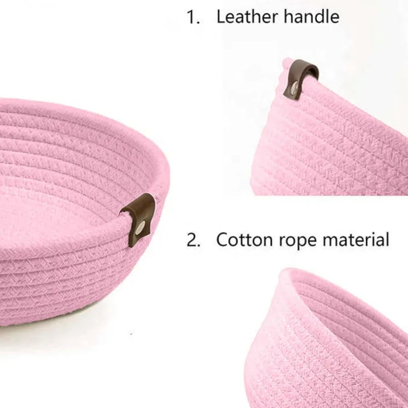 Stellen Natural Fiber Organizer (Pink) - Set Of Three